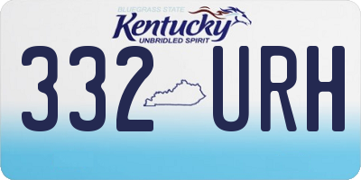 KY license plate 332URH