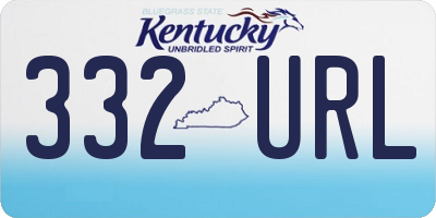 KY license plate 332URL