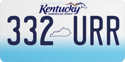 KY license plate 332URR