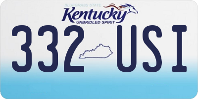 KY license plate 332USI