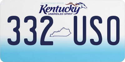 KY license plate 332USO