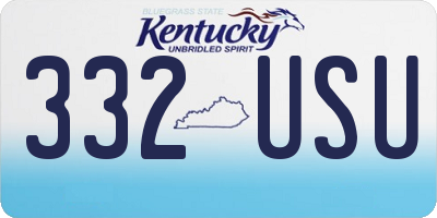 KY license plate 332USU
