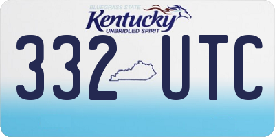 KY license plate 332UTC