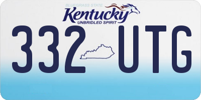 KY license plate 332UTG