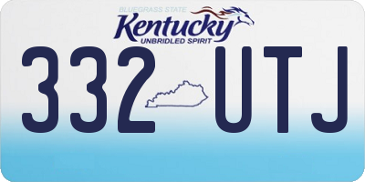 KY license plate 332UTJ