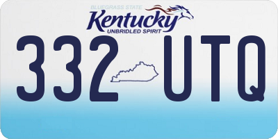 KY license plate 332UTQ