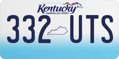 KY license plate 332UTS