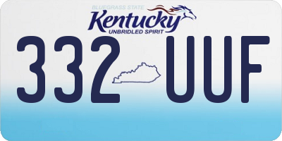 KY license plate 332UUF