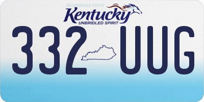 KY license plate 332UUG