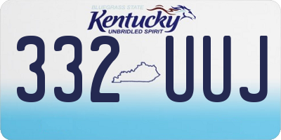 KY license plate 332UUJ