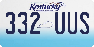 KY license plate 332UUS
