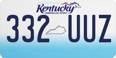 KY license plate 332UUZ