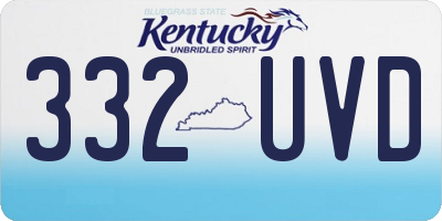 KY license plate 332UVD