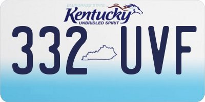 KY license plate 332UVF