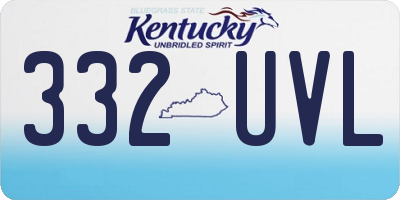 KY license plate 332UVL