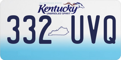 KY license plate 332UVQ
