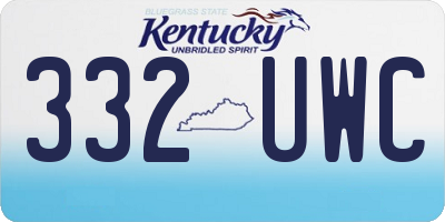 KY license plate 332UWC