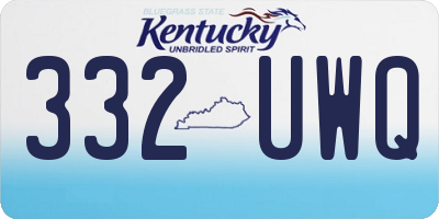 KY license plate 332UWQ