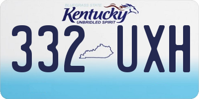 KY license plate 332UXH