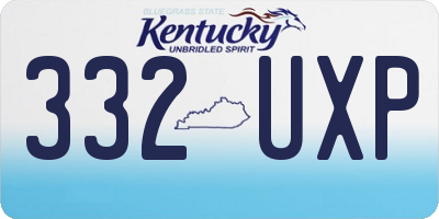 KY license plate 332UXP