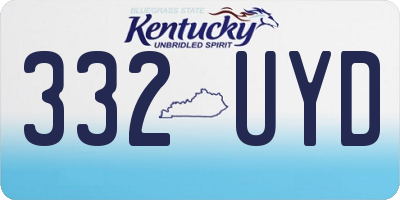 KY license plate 332UYD