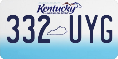 KY license plate 332UYG