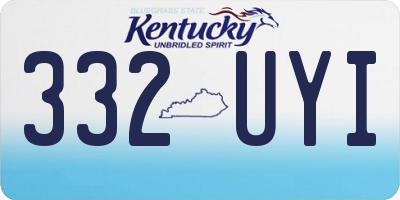 KY license plate 332UYI