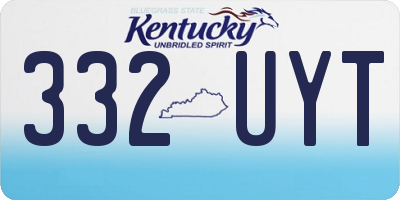 KY license plate 332UYT