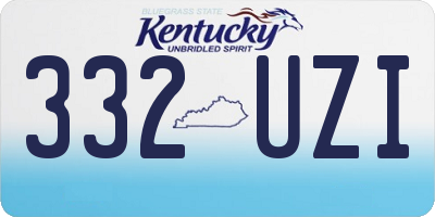 KY license plate 332UZI