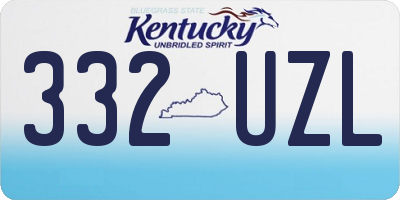 KY license plate 332UZL