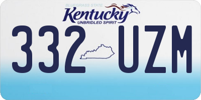 KY license plate 332UZM
