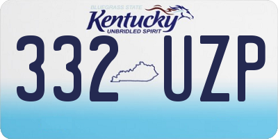 KY license plate 332UZP