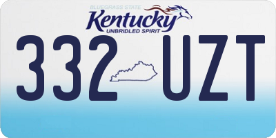KY license plate 332UZT
