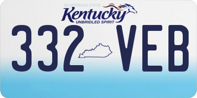 KY license plate 332VEB