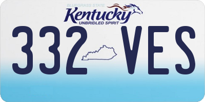 KY license plate 332VES