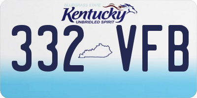KY license plate 332VFB