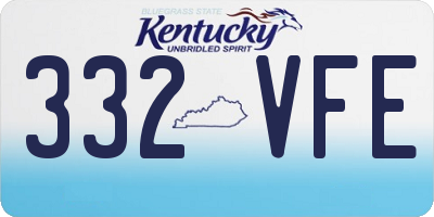 KY license plate 332VFE
