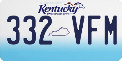 KY license plate 332VFM