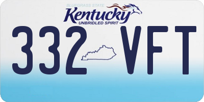 KY license plate 332VFT
