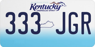 KY license plate 333JGR