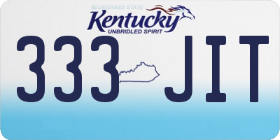 KY license plate 333JIT