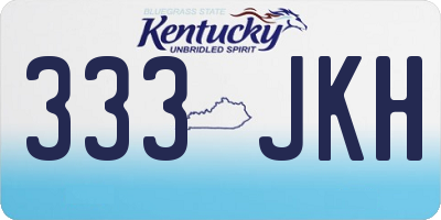 KY license plate 333JKH