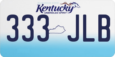 KY license plate 333JLB