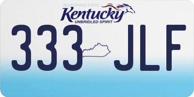 KY license plate 333JLF
