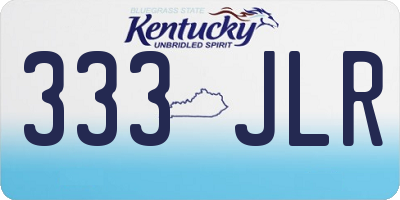 KY license plate 333JLR