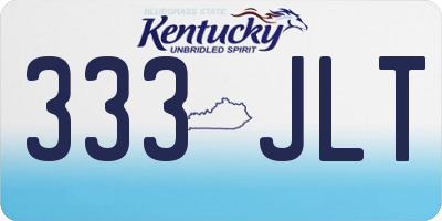 KY license plate 333JLT