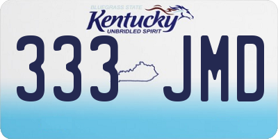 KY license plate 333JMD