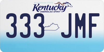 KY license plate 333JMF