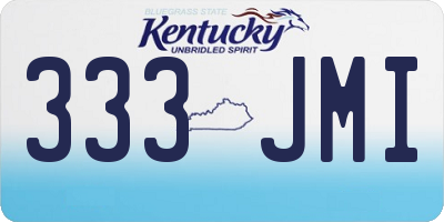 KY license plate 333JMI