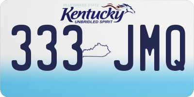 KY license plate 333JMQ